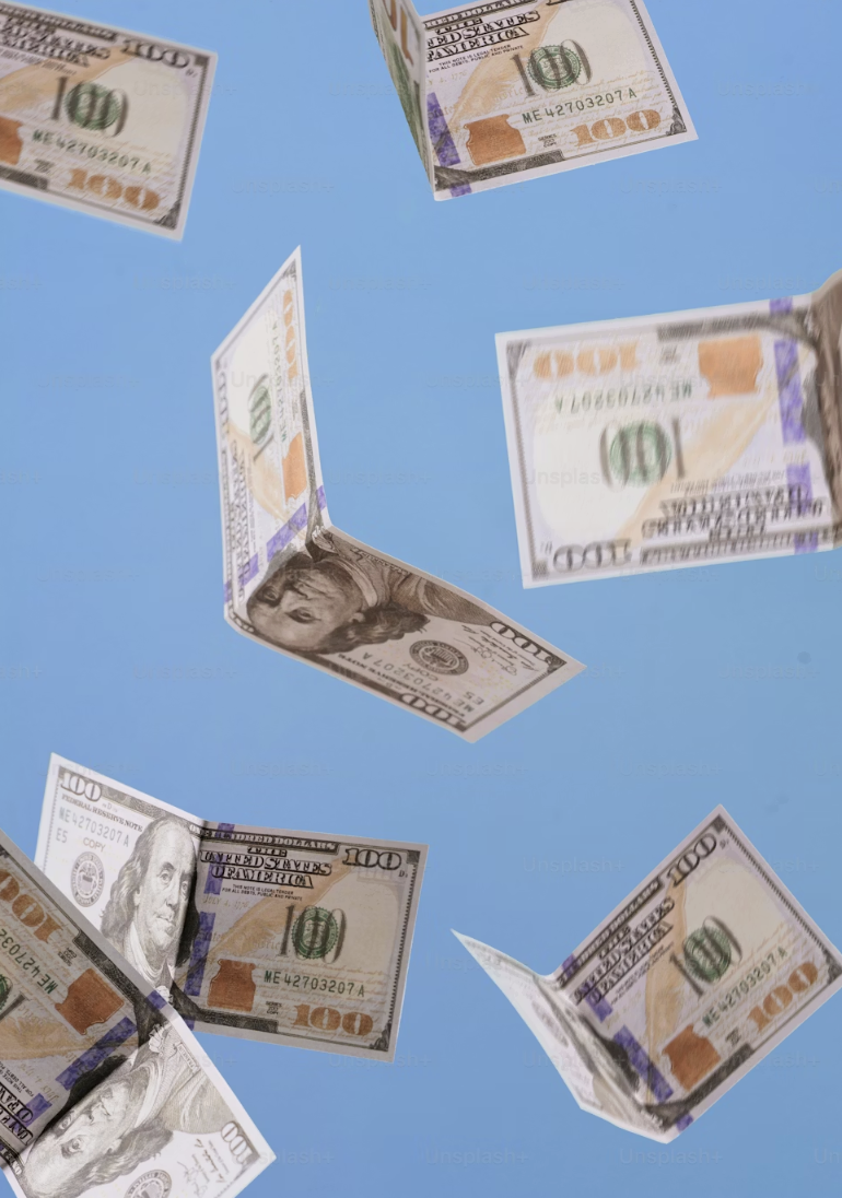 Money mindset, cash falling from the sky, how to make money fast